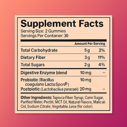 Kombucha Gummies With Probiotics & Digestive Enzymes - 60ct.